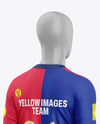 Full Soccer Kit w/ Mannequin Mockup - Back Half Side View