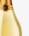 Clear Glass White Champagne Bottle Mockup