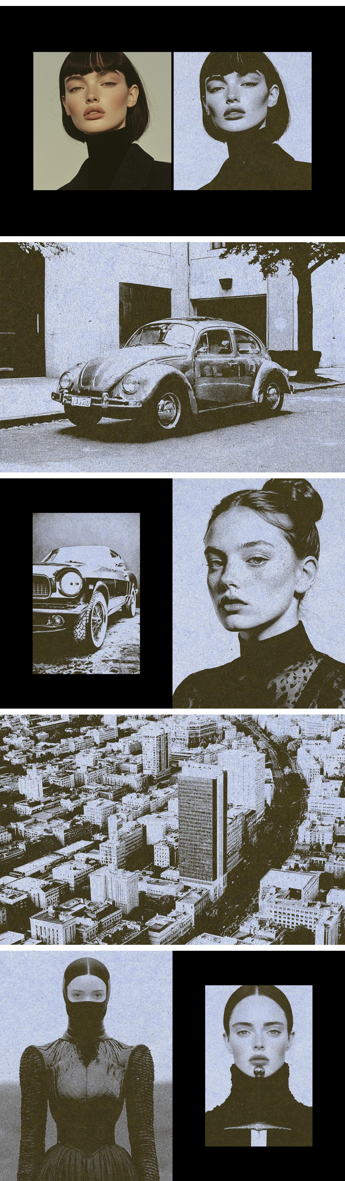 Vintage Risograph Photo Effect