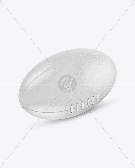 Leather Rugby Ball Mockup