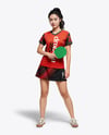 Woman Wearing Table Tennis Uniform Mockup