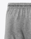 Heather Shorts Mockup - Back Half Side View