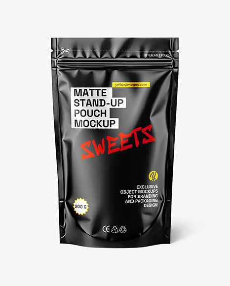 Matte Stand-Up Pouch Mockup