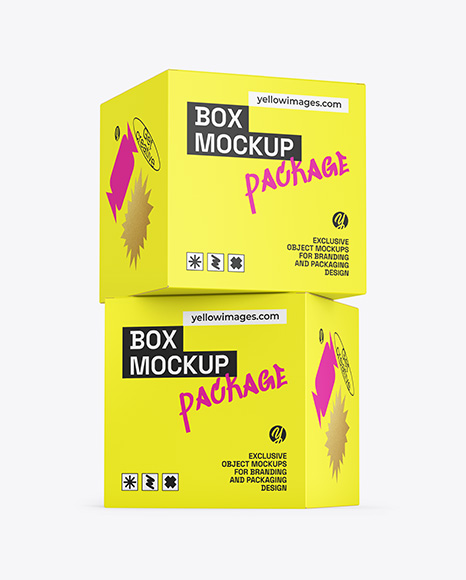 Two Paper Boxes Mockup