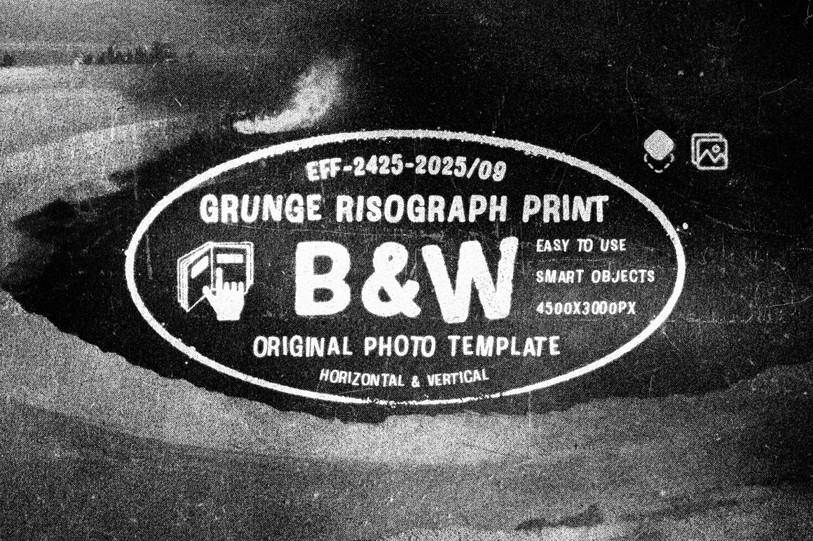 Grunge Riso Photo Effect