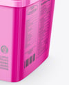 Plastic Food Container with Transparent Lid Mockup