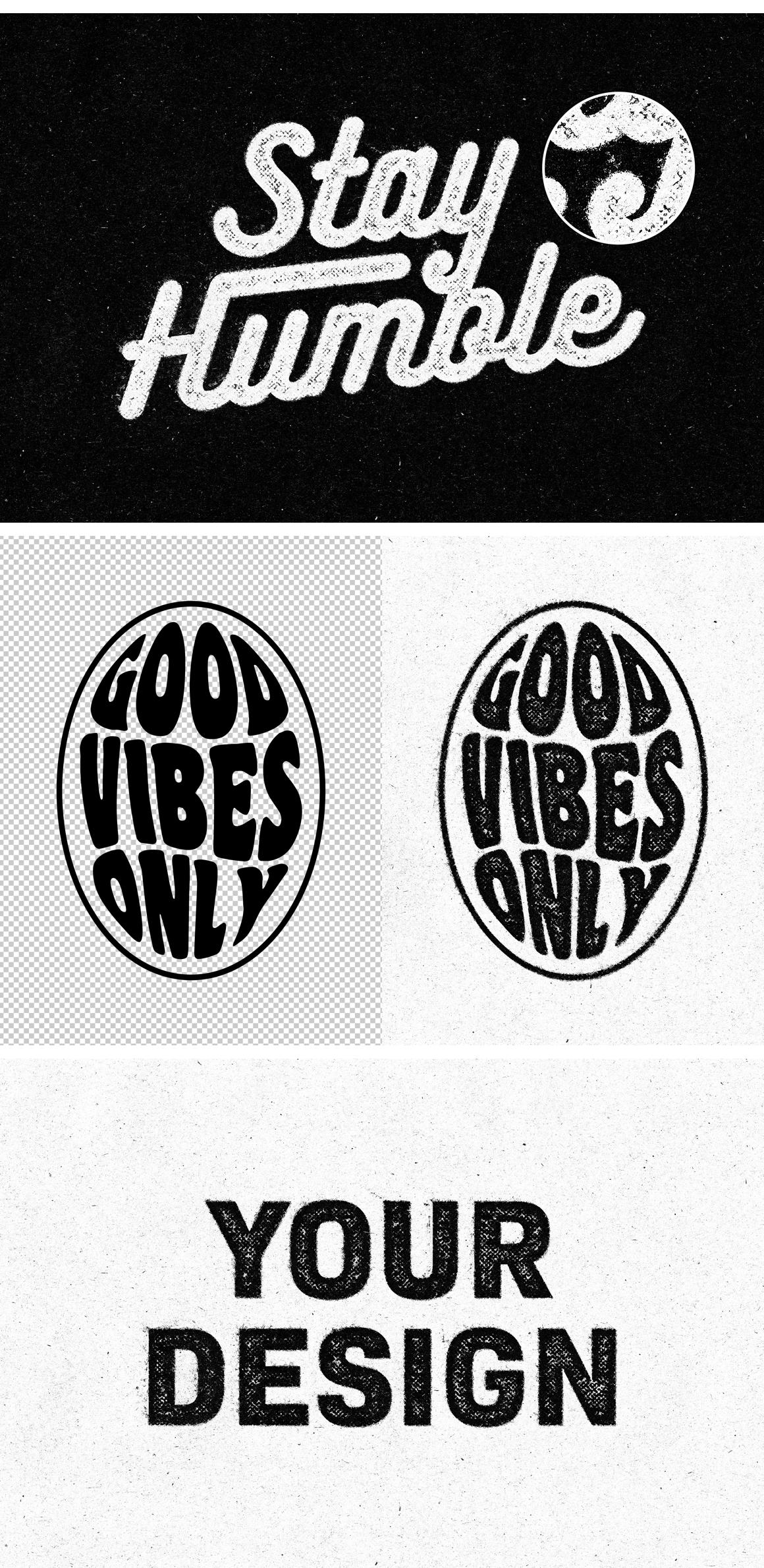 Grunge Stamp Print Effect