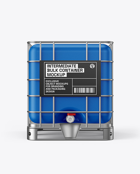 Intermediate Bulk Container (IBC) Mockup - Front View