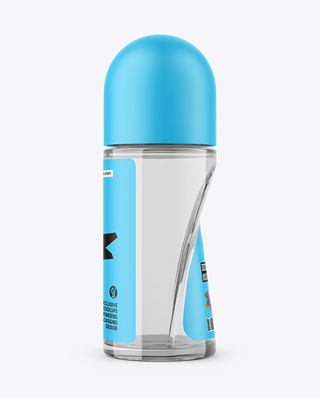 Roll-on Deodorant Mockup - Side View - Wrapping paper mockup
