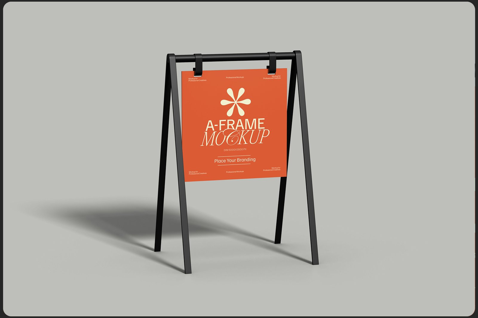 A-Frame Sidewalk Sign Mockup