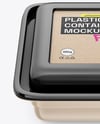 Glossy Plastic Food Container Mockup
