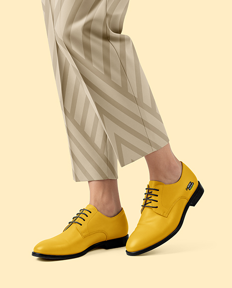 Derby Shoes on Woman's Legs Mockup