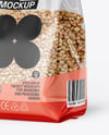 Transparent Package with Buckwheat Mockup