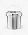 Metallized Plastic Bucket Mockup