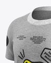Kids Heather T-Shirt Mockup - Half Side View