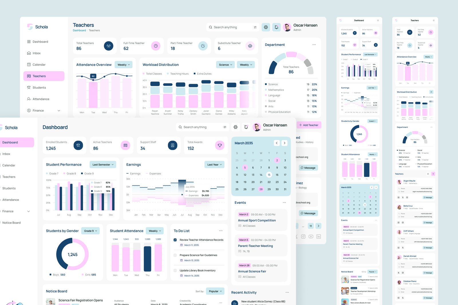 Schola – School Management Dashboard Figma Template