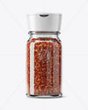 Spice Glass Jar with Chili Pepper Flakes Mockup