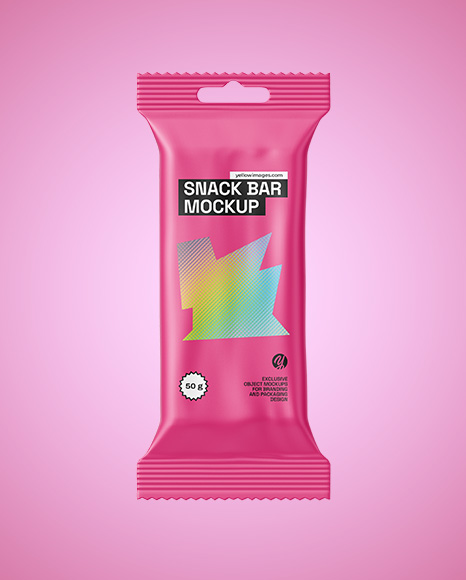 Matte Snack Bar w/ Hang Tab Mockup