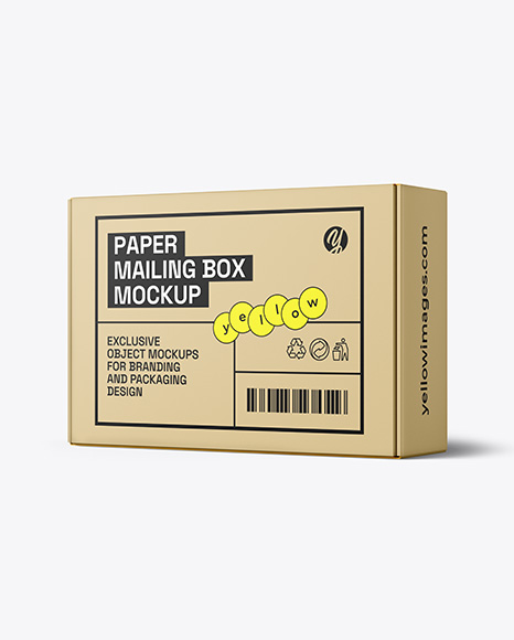 Paper Mailing Box Mockup
