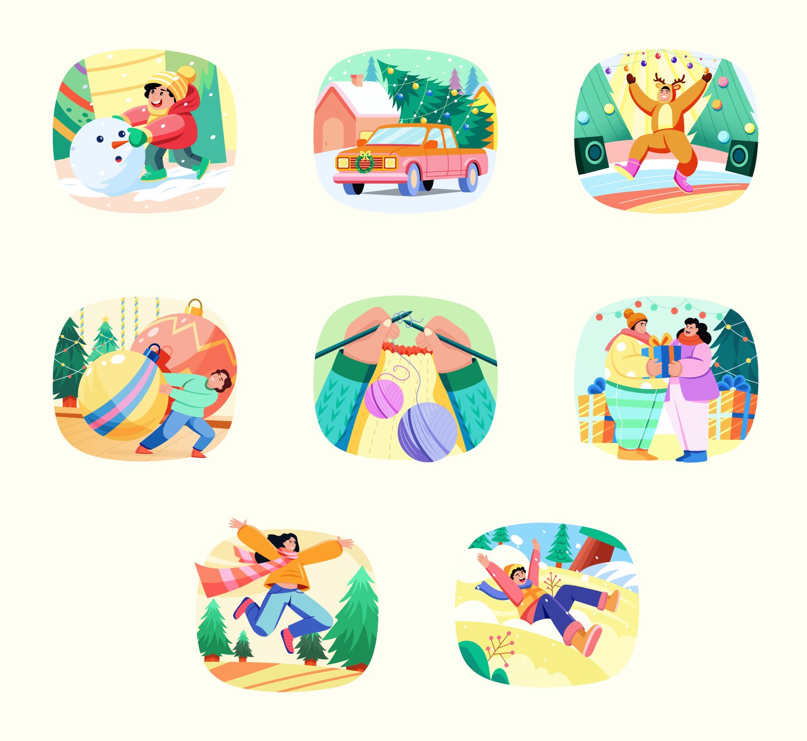 Christmas Illustration Art Set