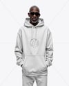 Black Man Wearing Oversize Hoodie and Sweatpants Mockup