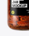 Clear Glass Jar with Sun Dried Tomatoes Mockup