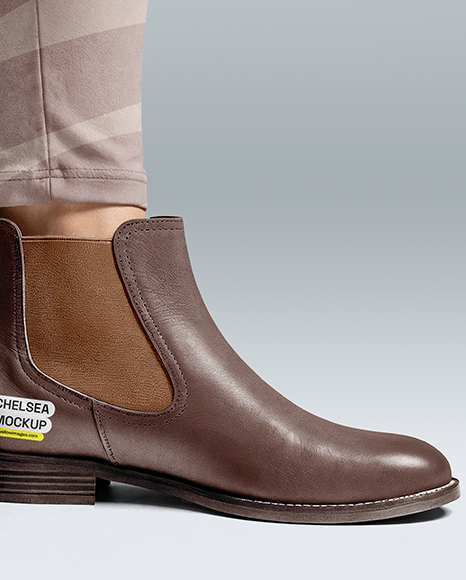 Chelsea Boots on Woman's Legs with Leggins Mockup