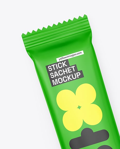 Two Matte Stick Sachets Mockup