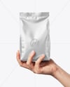 Matte Food Bag in a Hand Mockup