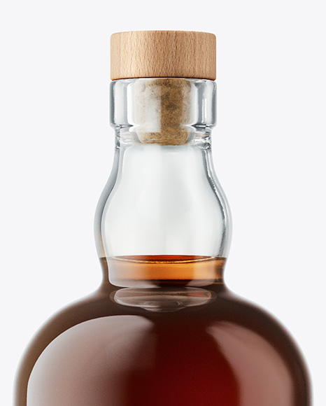 Black Rum Bottle Mockup
