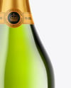 Green Glass Champagne Bottle Mockup