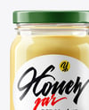Clear Glass Jar with Raw Clover Honey Mockup