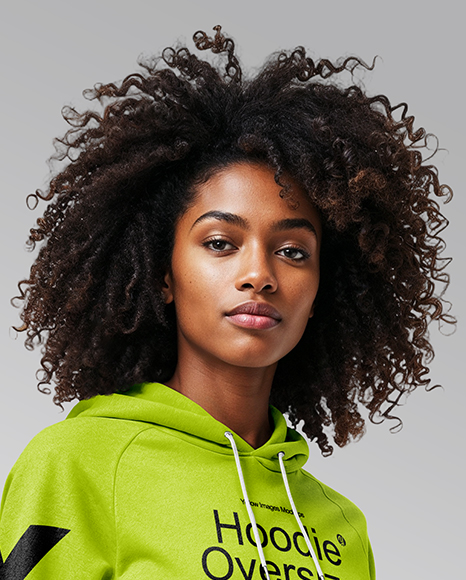 Woman Wearing Cropped Hoodie & Sweatpants Mockup