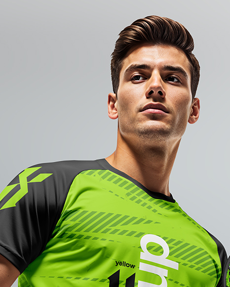 Man Wearing Badminton Uniform Mockup
