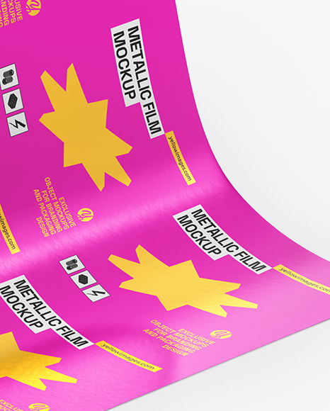Metallic Film Roll Mockup