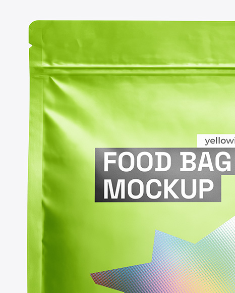 Metallic Food Bag Mockup