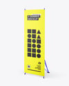 X Banner Mockup - Half Side View