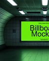 Billboard in Underground Passage Mockup