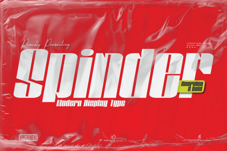 Spinder a typeface - Condensed font