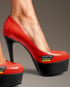 Pair of Stilettos on Woman's Legs Mockup