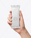 Matte Snack Bar in a Hand Mockup