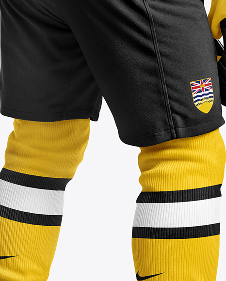 Man Wearing Full Ice Hockey Kit Mockup