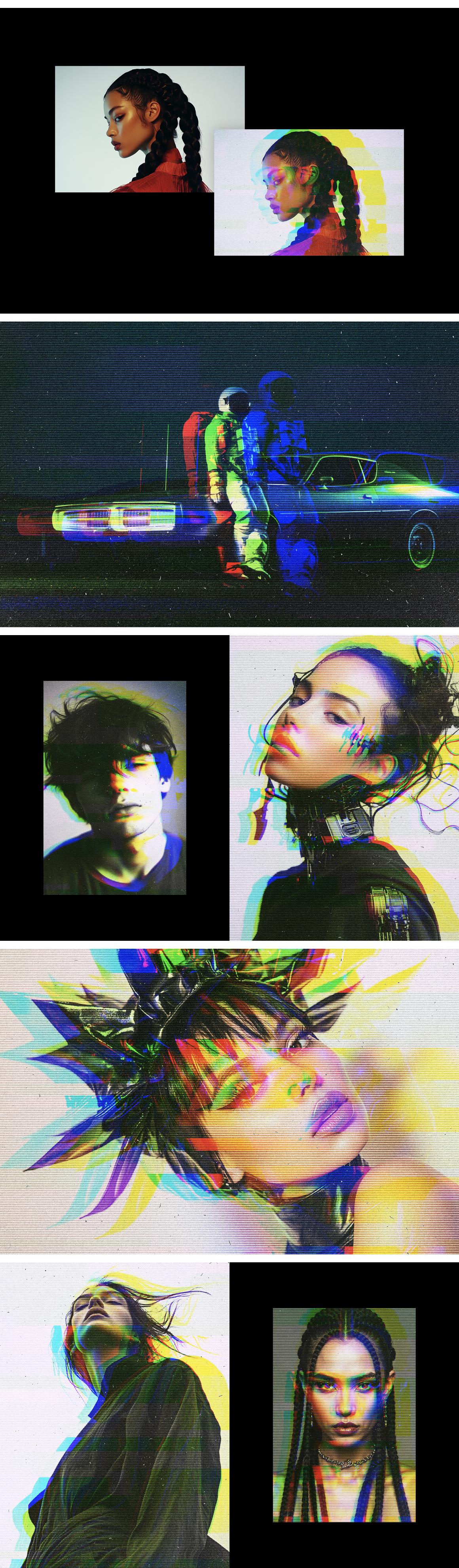 Glitch Retro Photo Effect