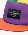 Five Panel Cap Mockup - Half Side View