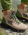 Pair of Hiking Boots on Woman's Legs Mockup