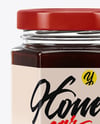 Hexagonal Glass Jar with Buckwheat Honey Mockup