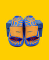 Pair of Velcro Slide Sandals With Box Mockup