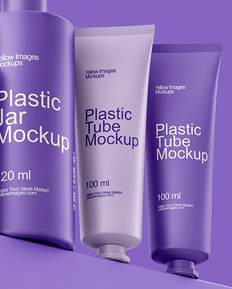 Bottles with Tubes Mockup