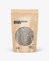 Frosted Stand-Up Pouch w/ Chia Seeds Mockup