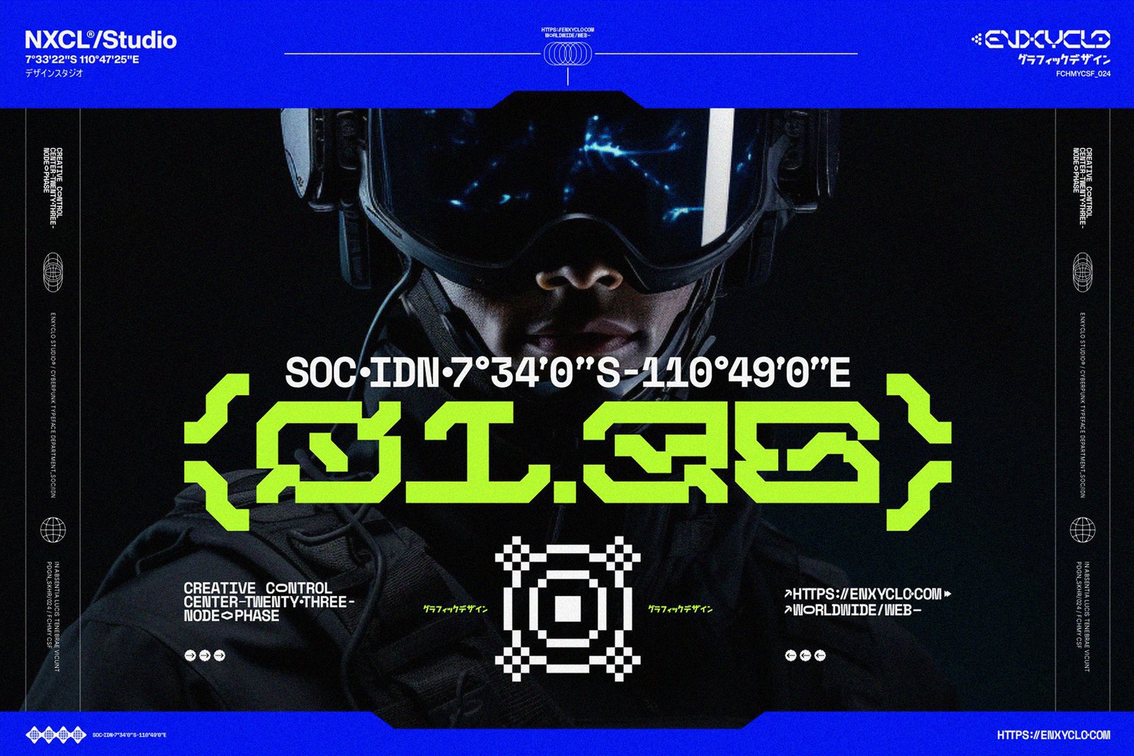 NCL GRAXEBEOSA FONT FAMILY - CYBERPUNK FUTURISTIC MECHA FONT
